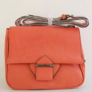 Red premium vegan leather shoulder bag purse crossbody